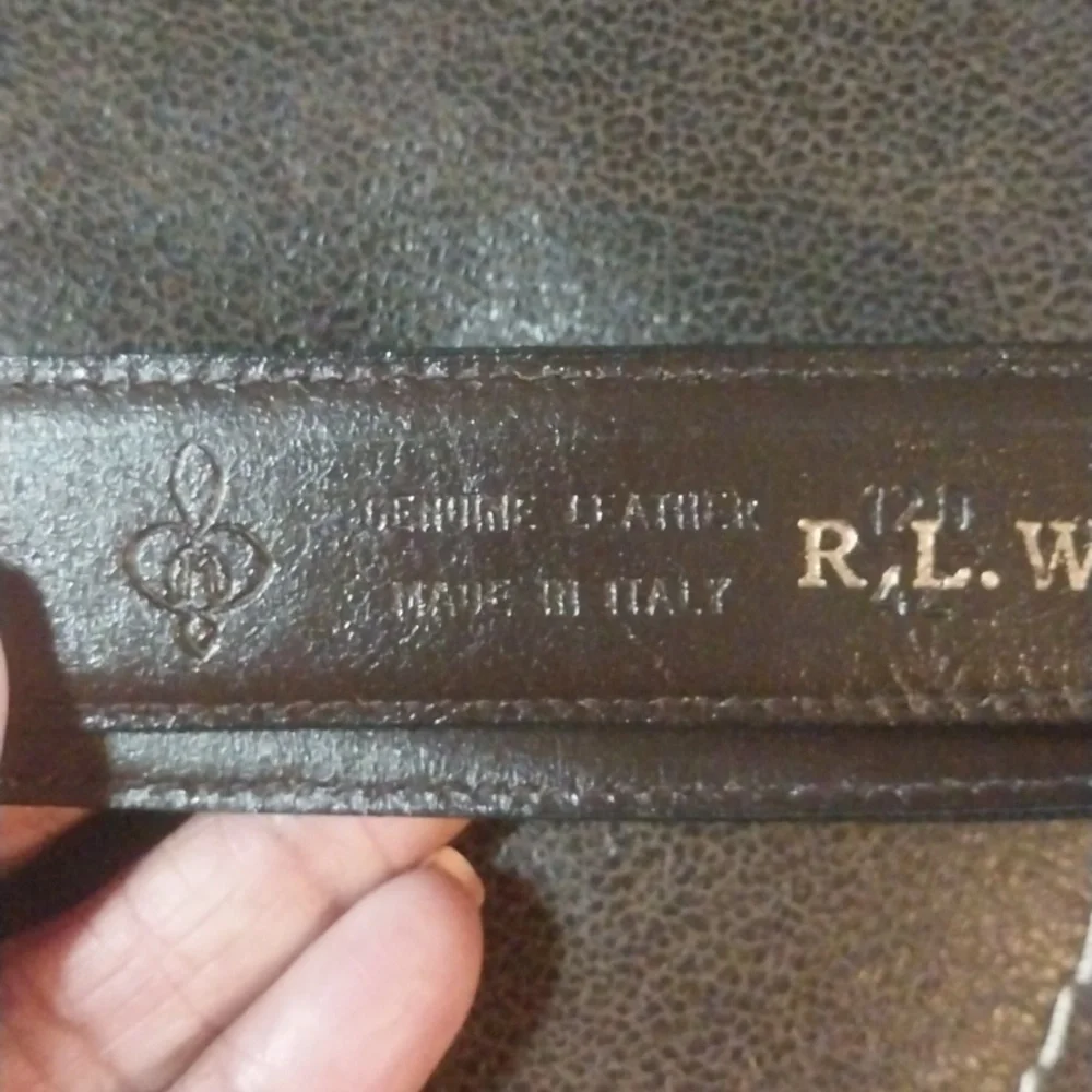 Men Genuine Leather Belt Made in Italy Size 42